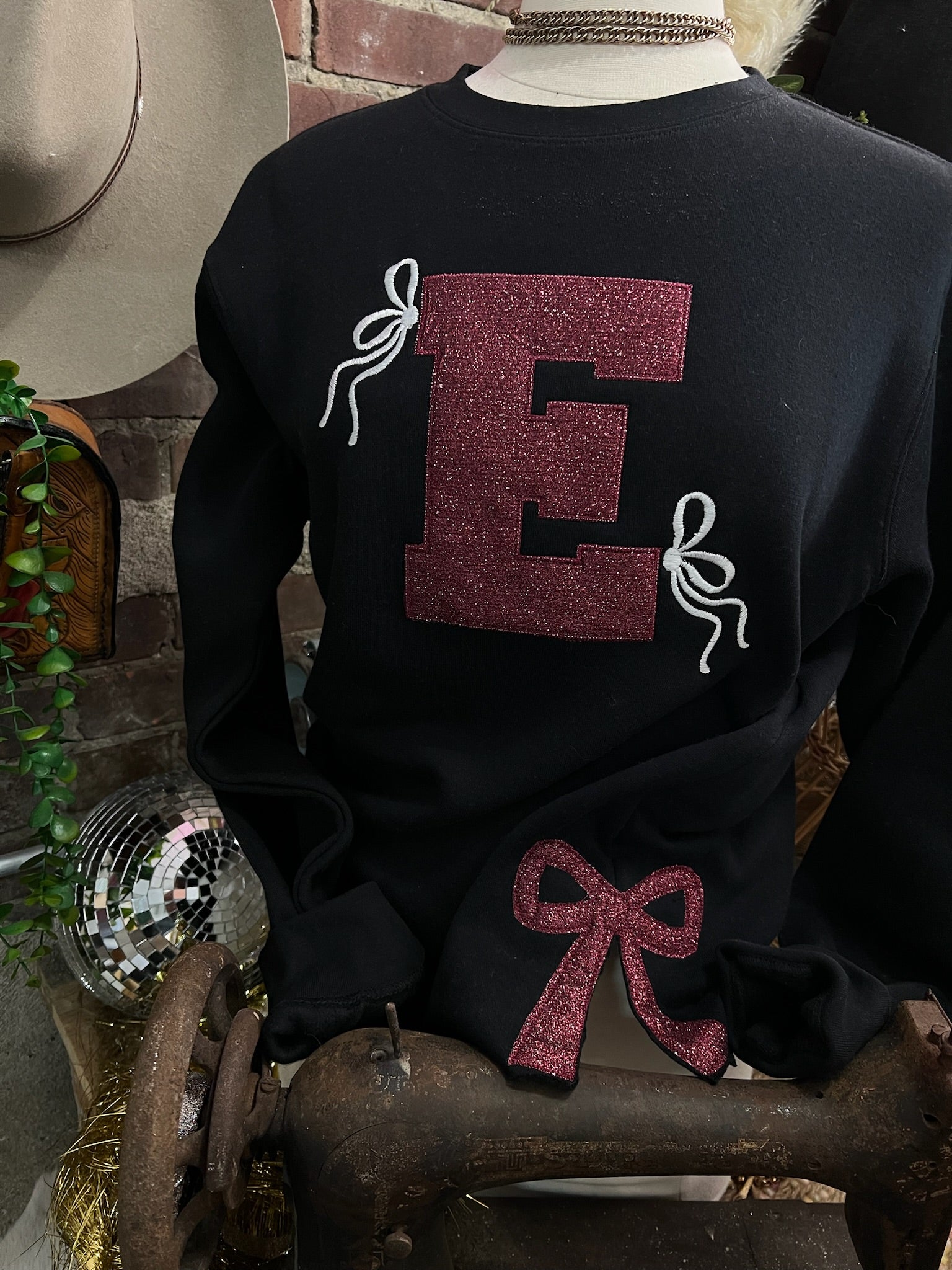 School Abbreviation Bow Sweatshirt | Customizable