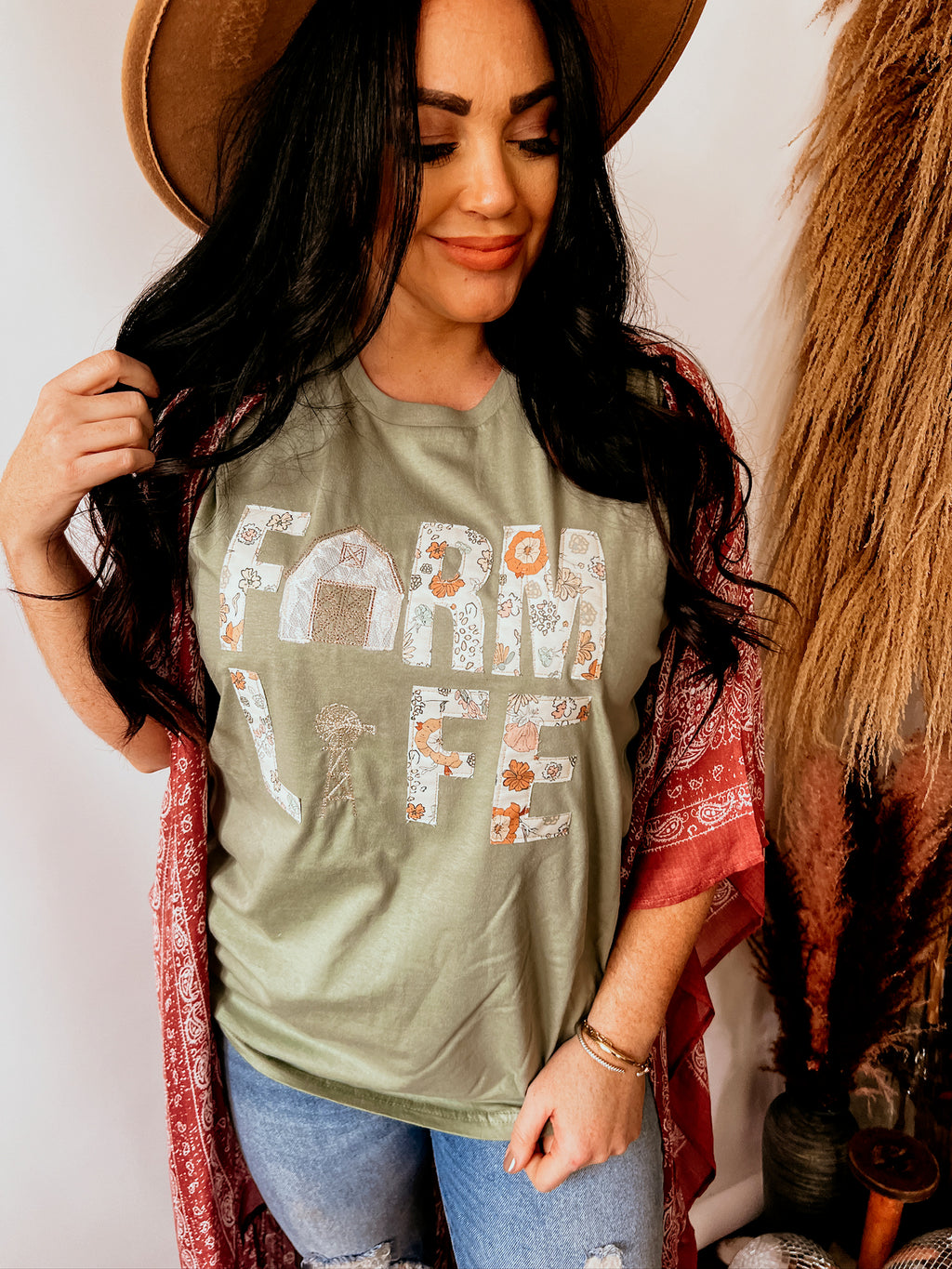 Farm Life  | Handmade Tee | Sage Green