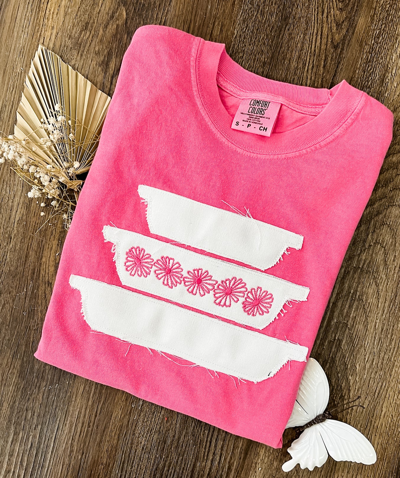 Vintage Bowl Set |Pink Daisy| Denim