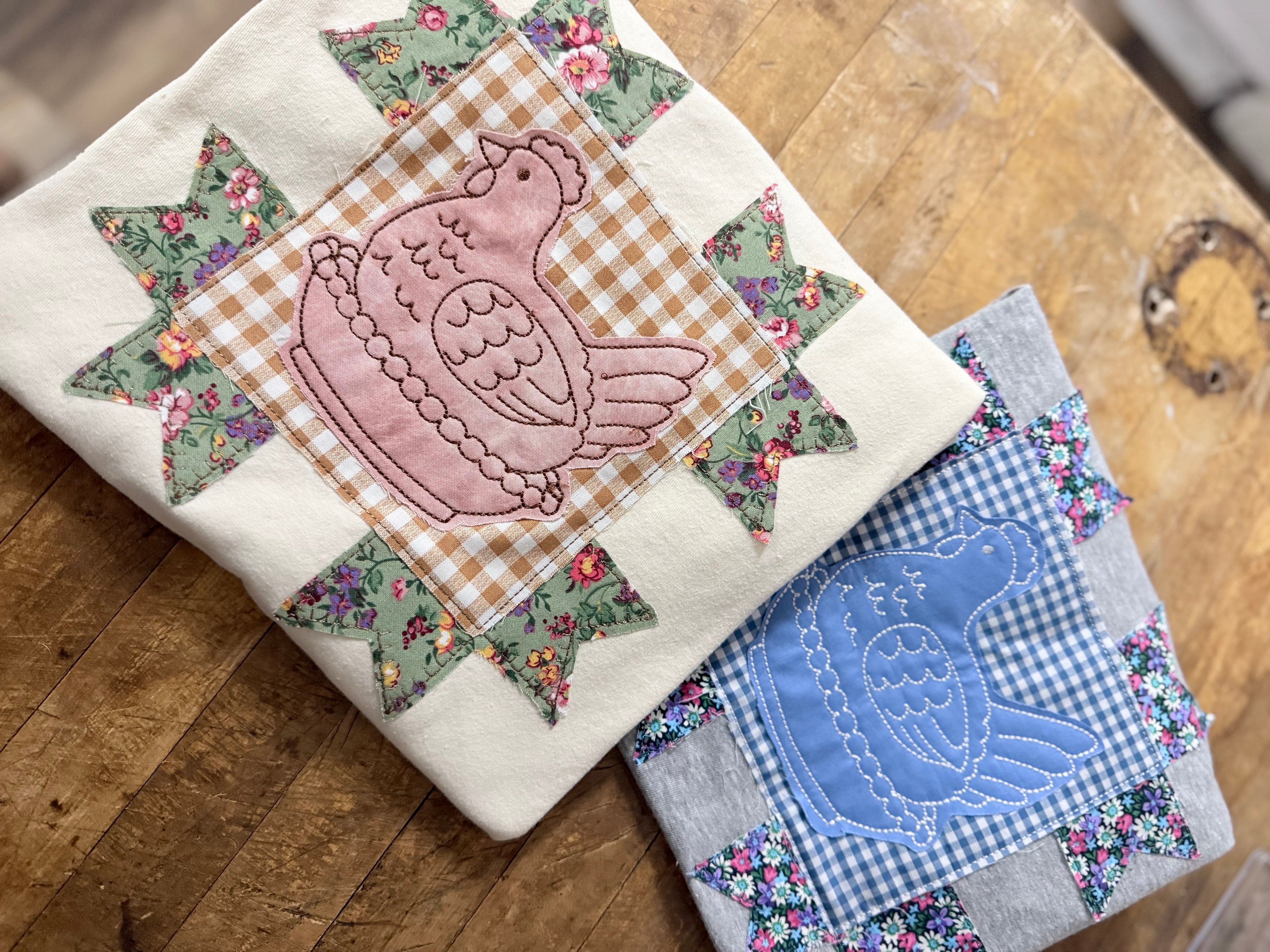 Heirloom Hen & Nest Quilted