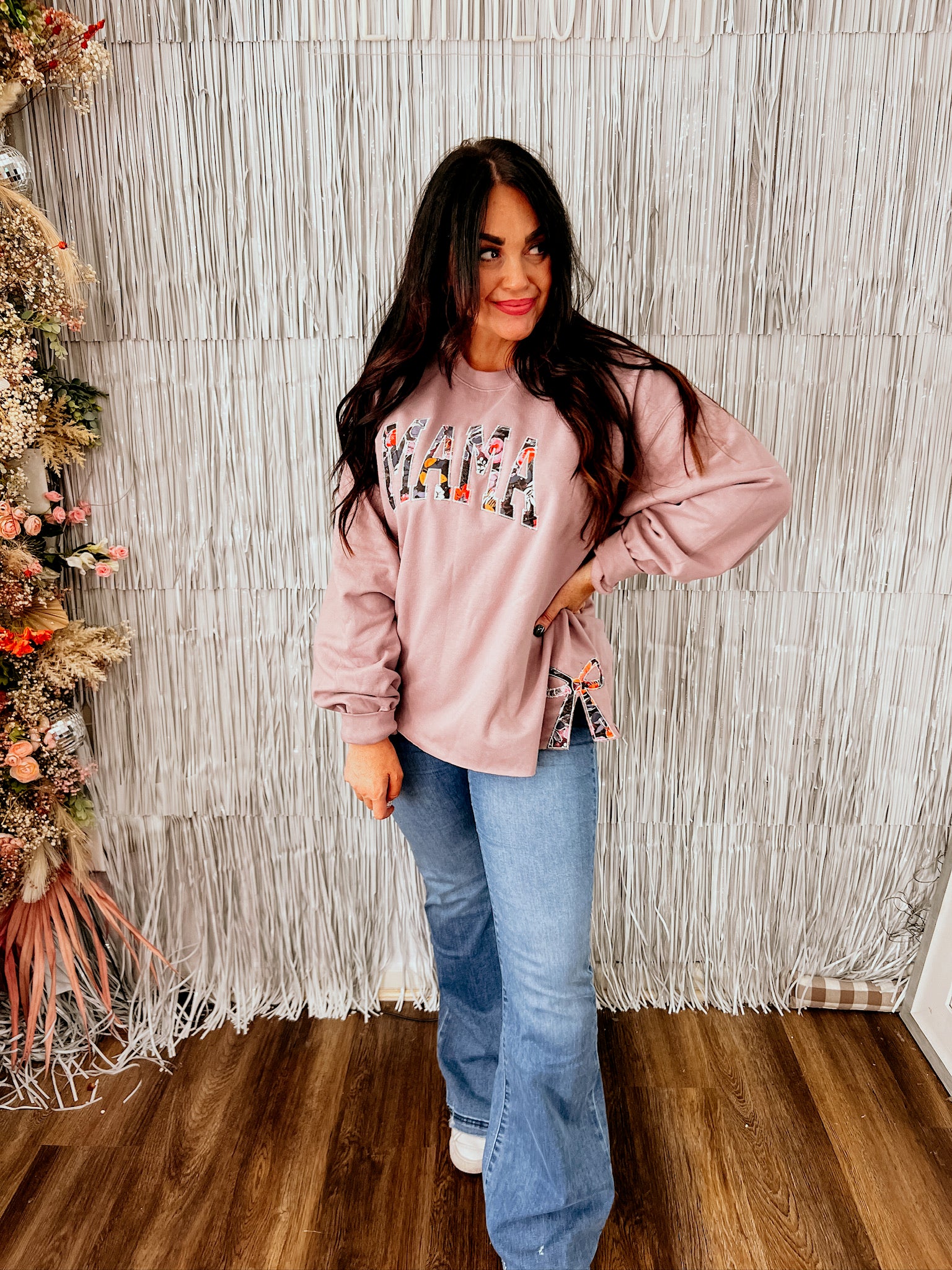 Mama Bow Sweatshirt | Customizable | SOFT PURPLE