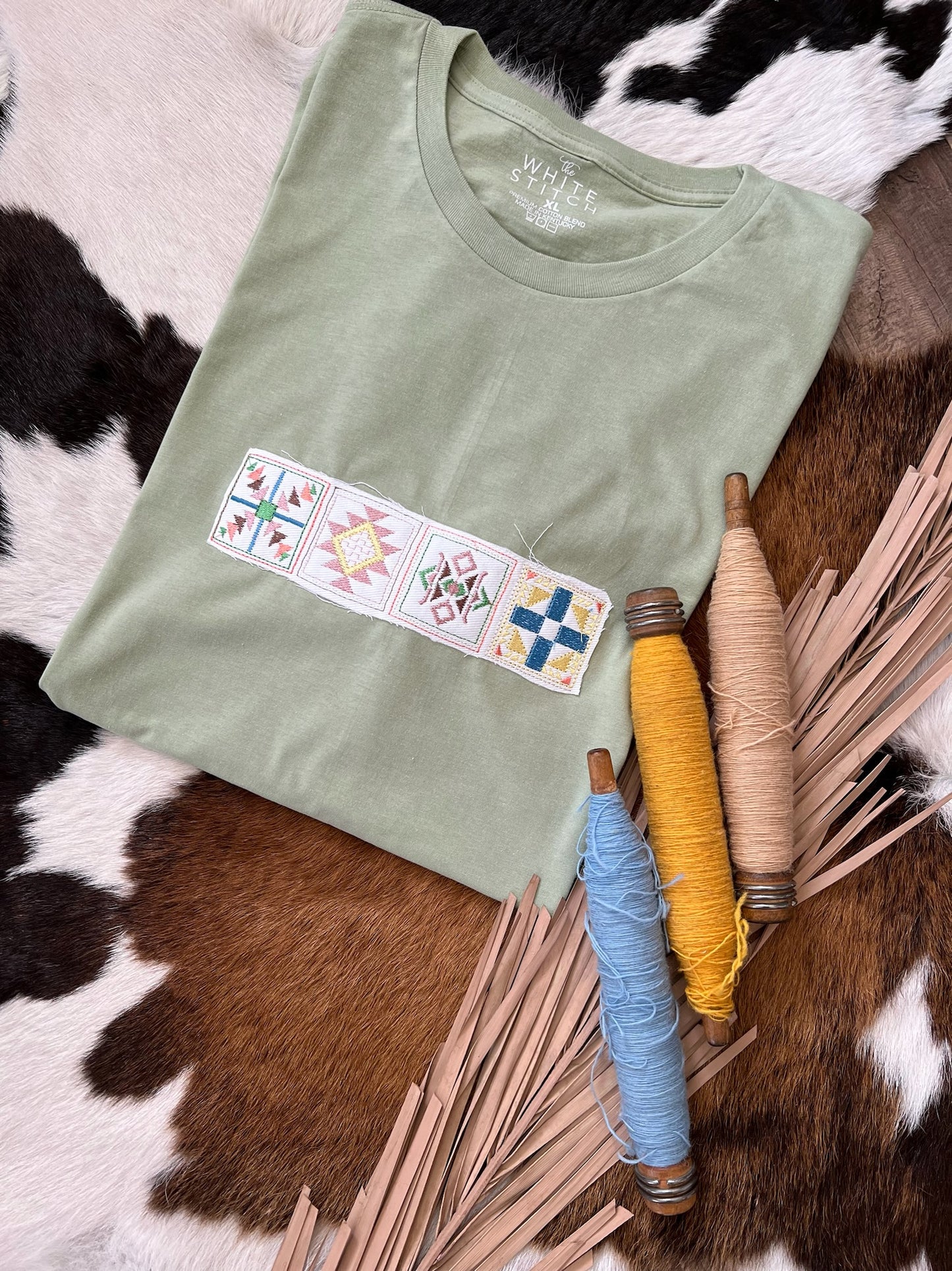 Quilt Pattern | Embroidered Handmade Tee