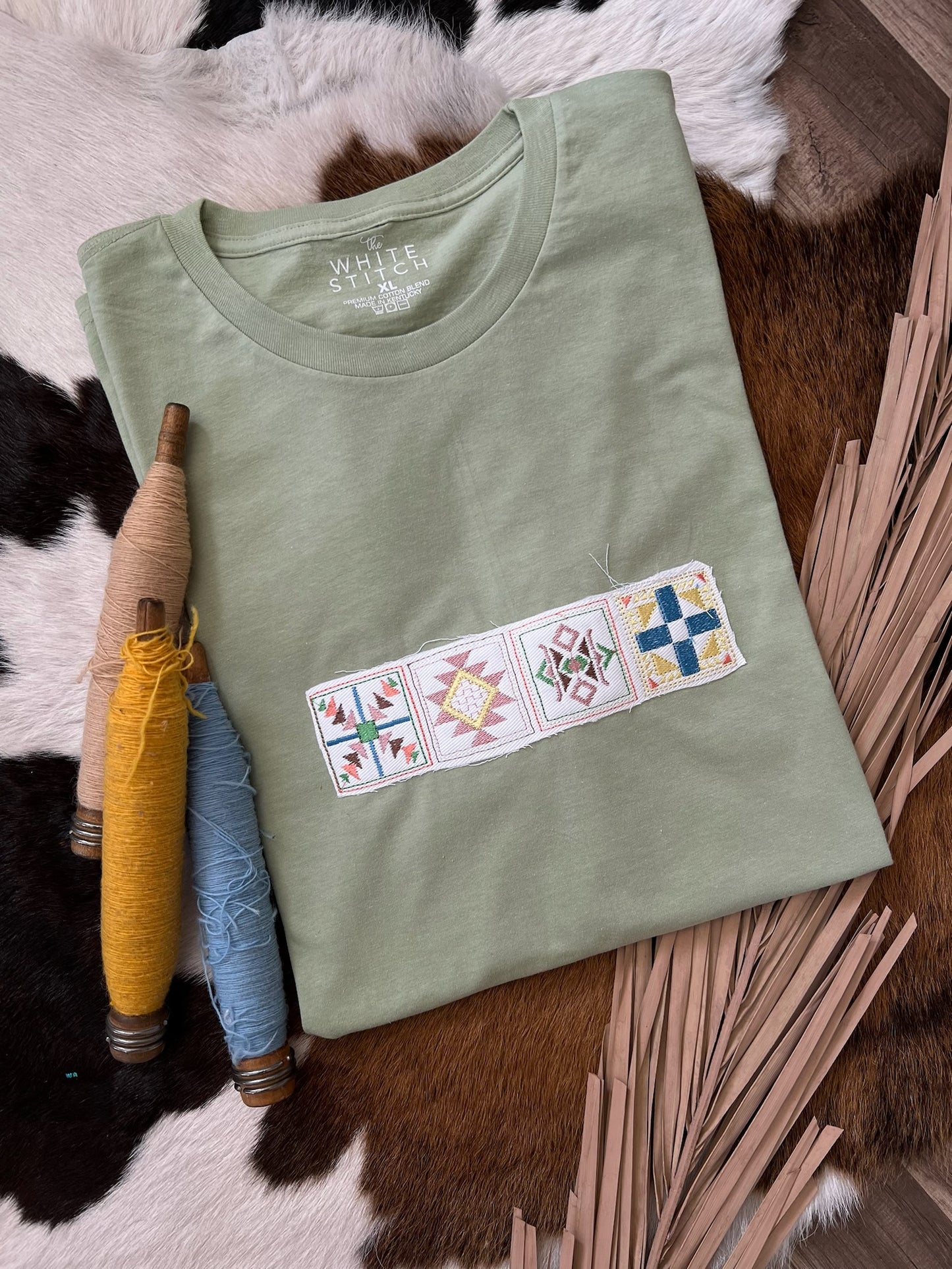 Quilt Pattern | Embroidered Handmade Tee