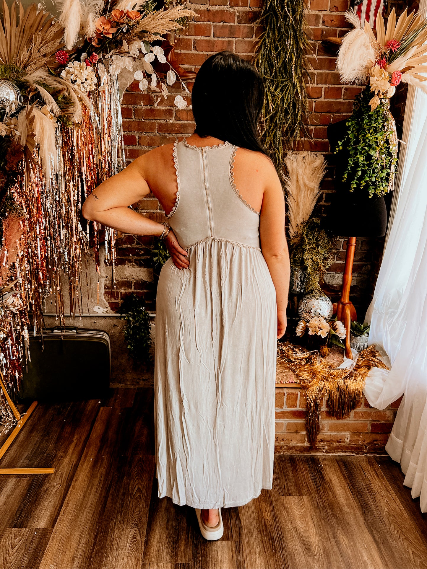 Slit Maxi Dress | Tan