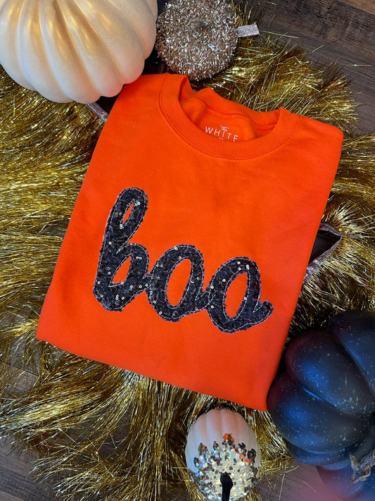 BOO Sequins | Handmade | Orange