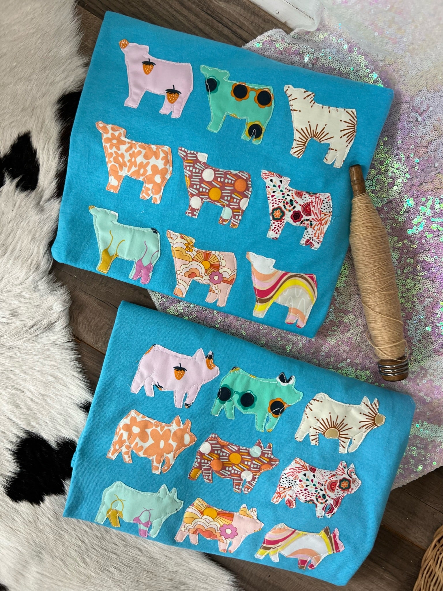 Stacked Summer Farm Animals | Pig