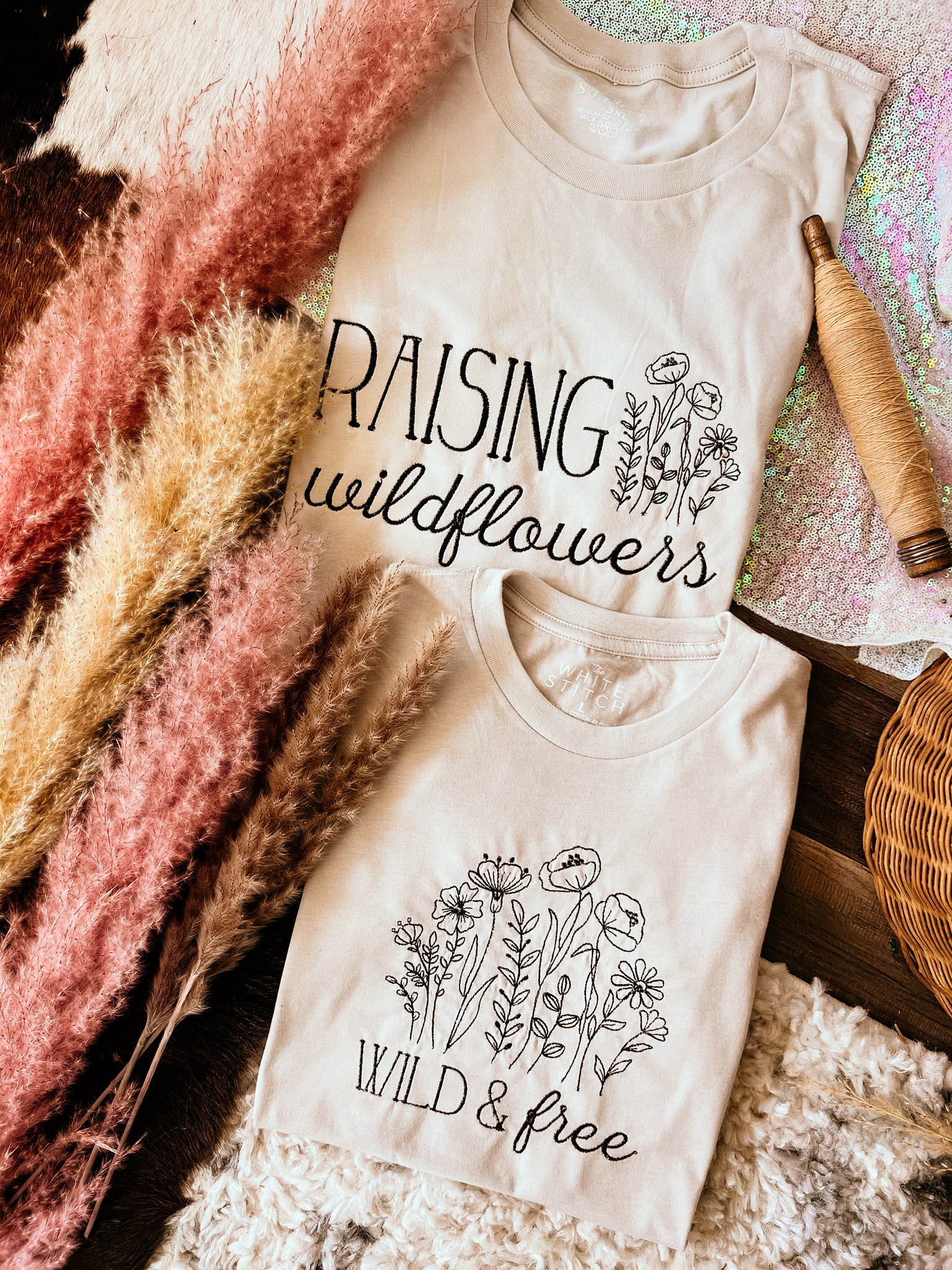 Raising Wildflowers Matching  Handmade Tee