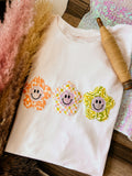 Three Smile Flower Handmade Tee