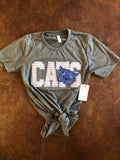 Cats Ragged Handmade Tee |Grey