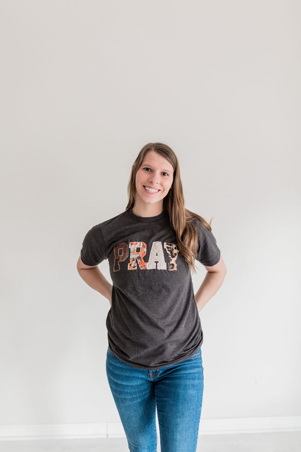 PRAY | Handmade Tee | Grey