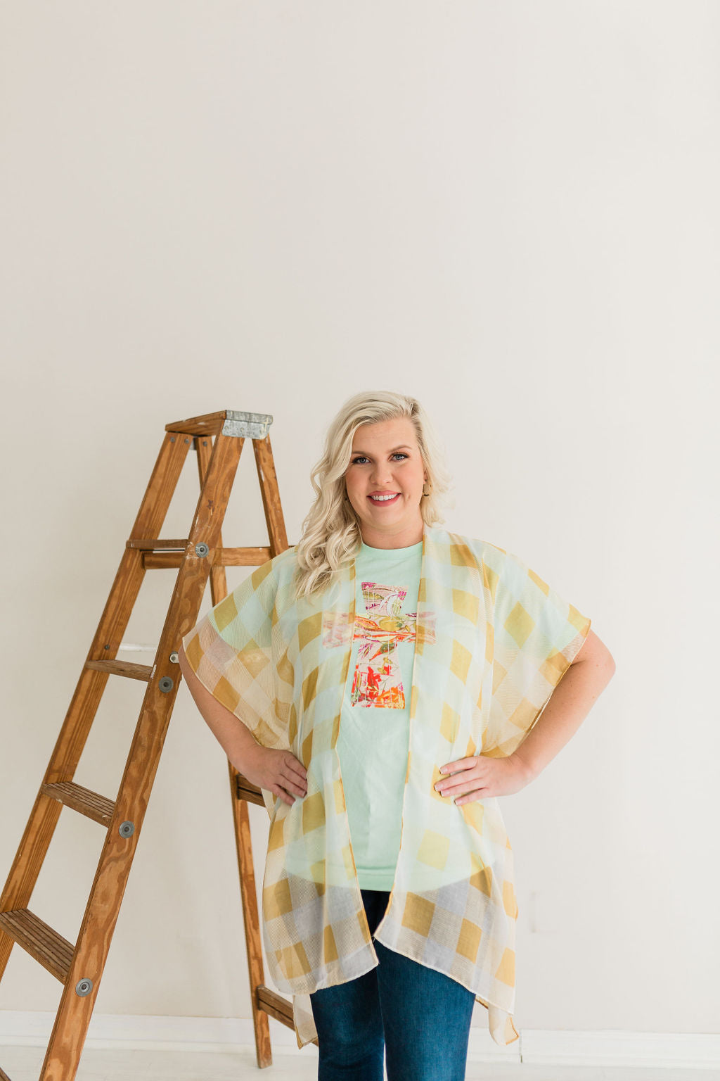 Spring Floral Cross | Handmade Tee