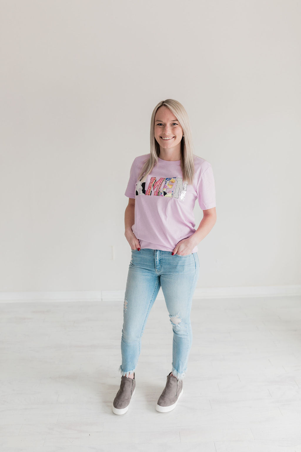 AMEN Handmade Tee | Lilac