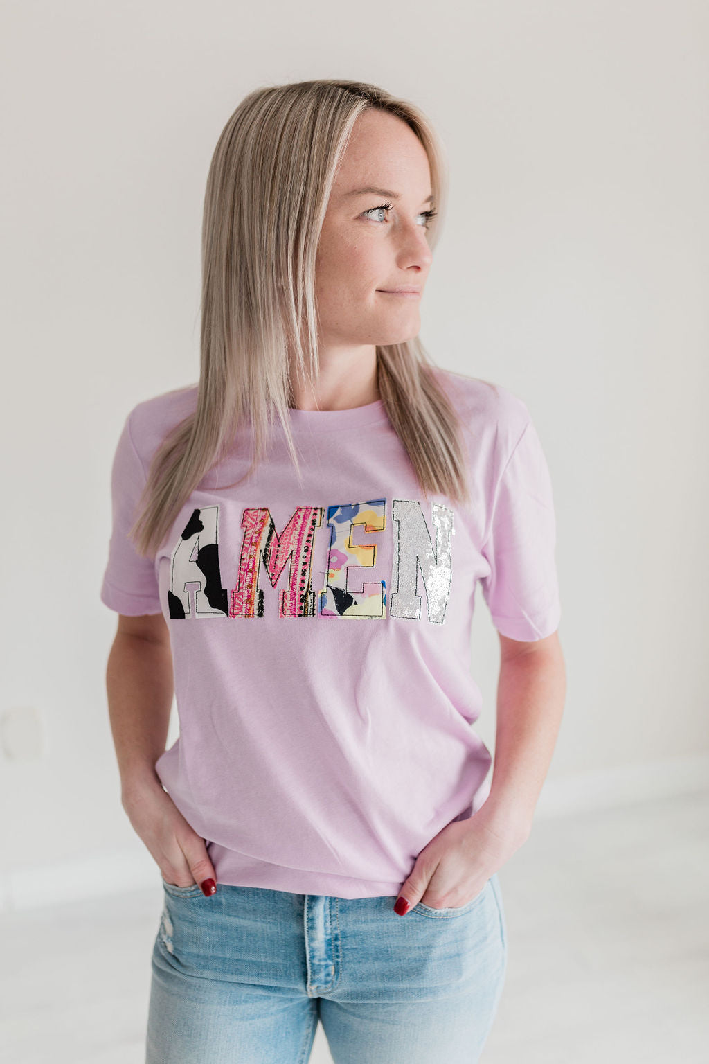 AMEN Handmade Tee | Lilac