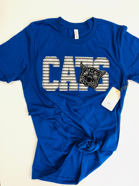 Cats Ragged Handmade Tee | Royal