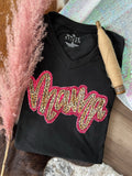 Leopard Sequins Mama Handmade Tee
