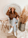Floral Escape Brown Sweatshirt | Customizable