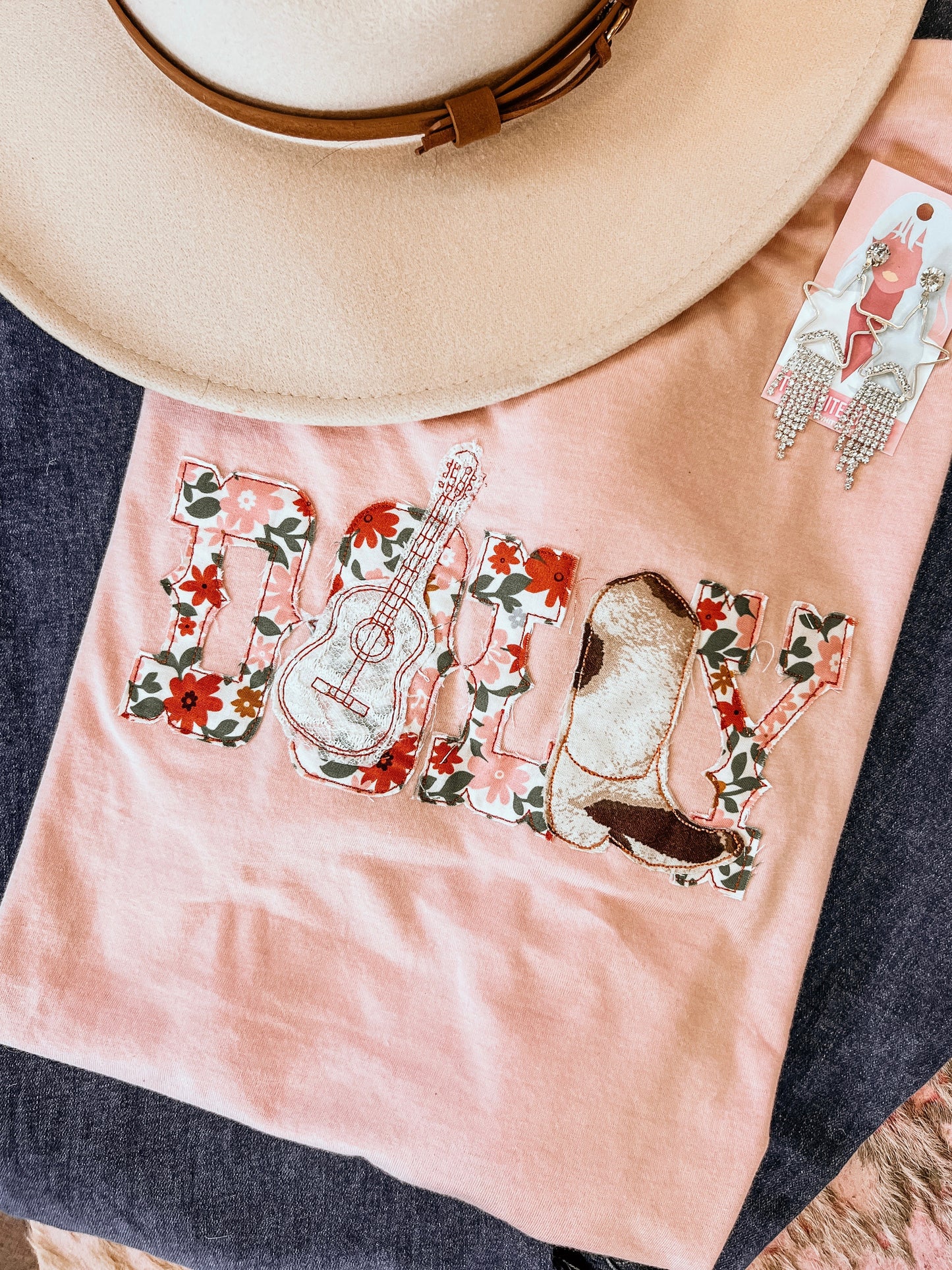 Boots and Country Music Tee | Pink