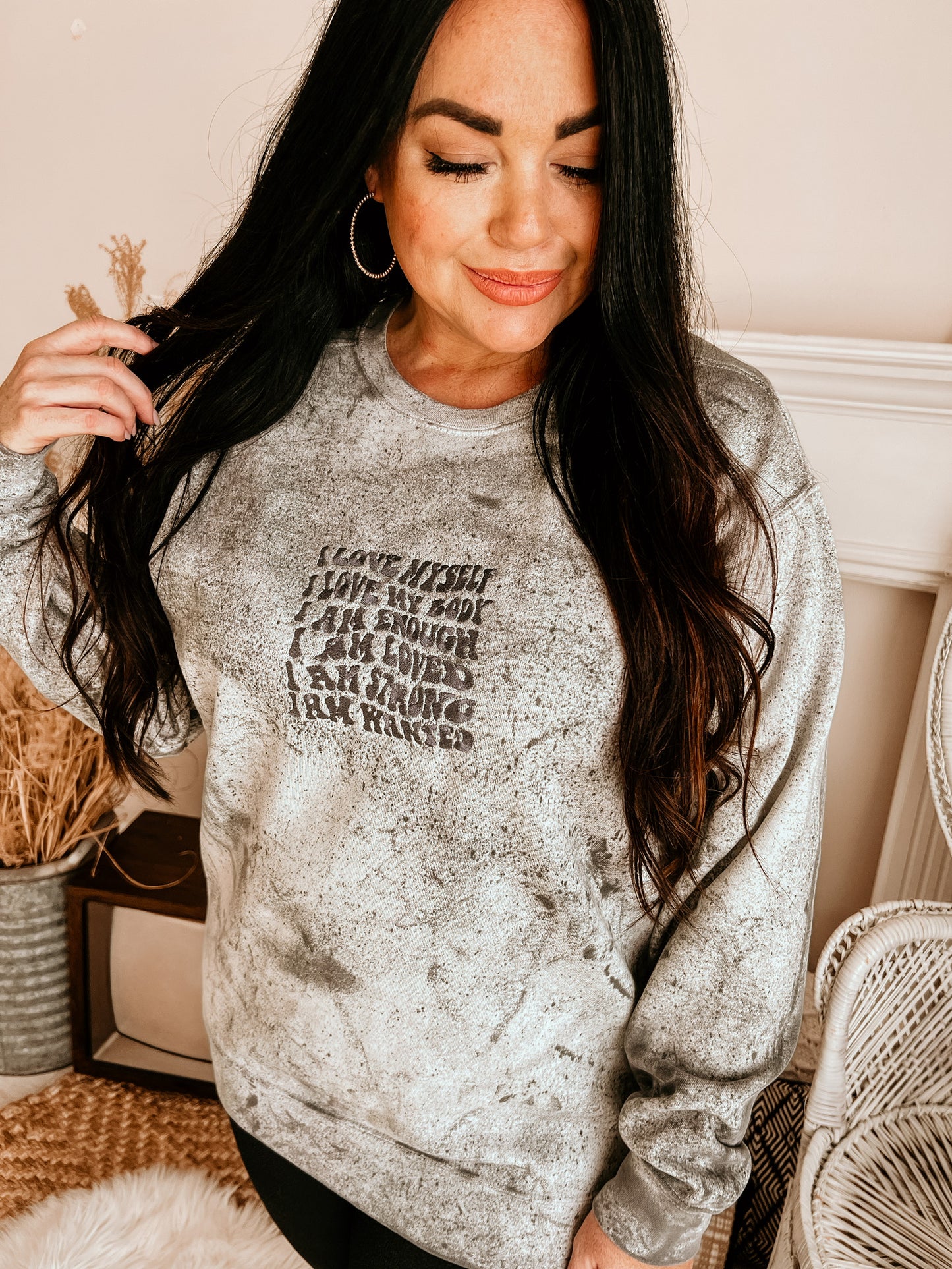 Positive Affirmations Sweatshirt | Marble
