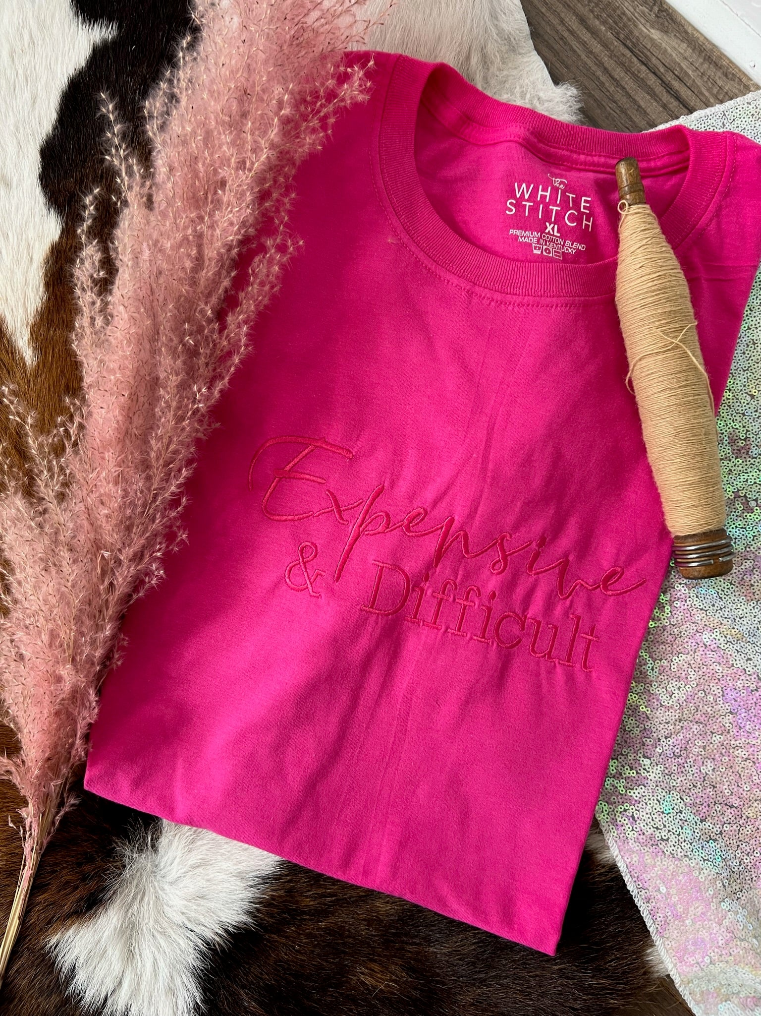 Expensive and Difficult | Handmade Tee | Pink