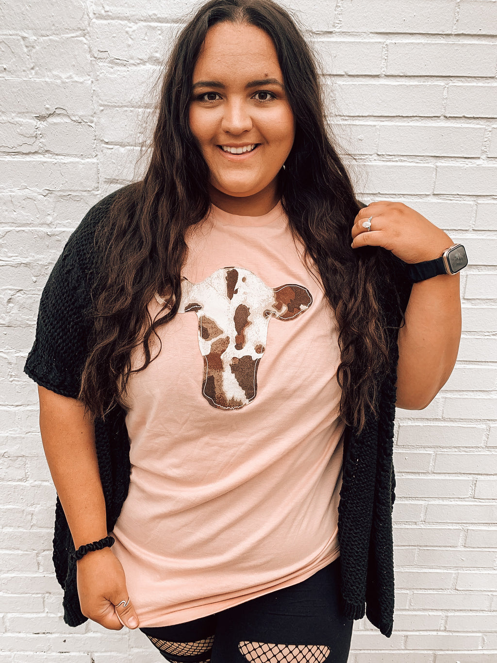 Peaches Cow | Handmade Tee Shirt