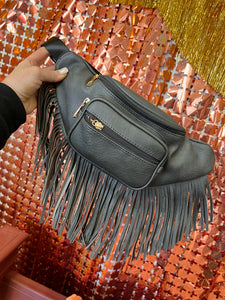Fringe Bum Bag | Charcoal Grey