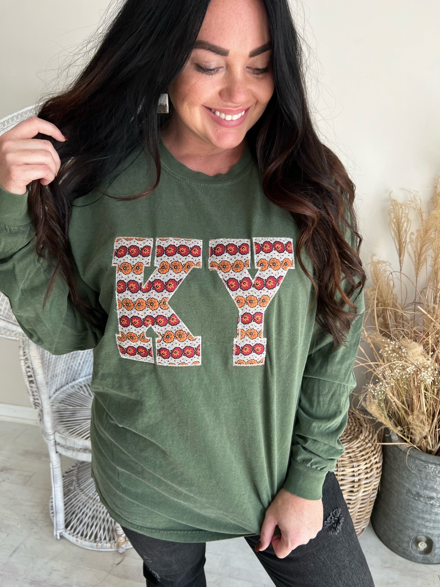 Evergreen Long Sleeve State Tee