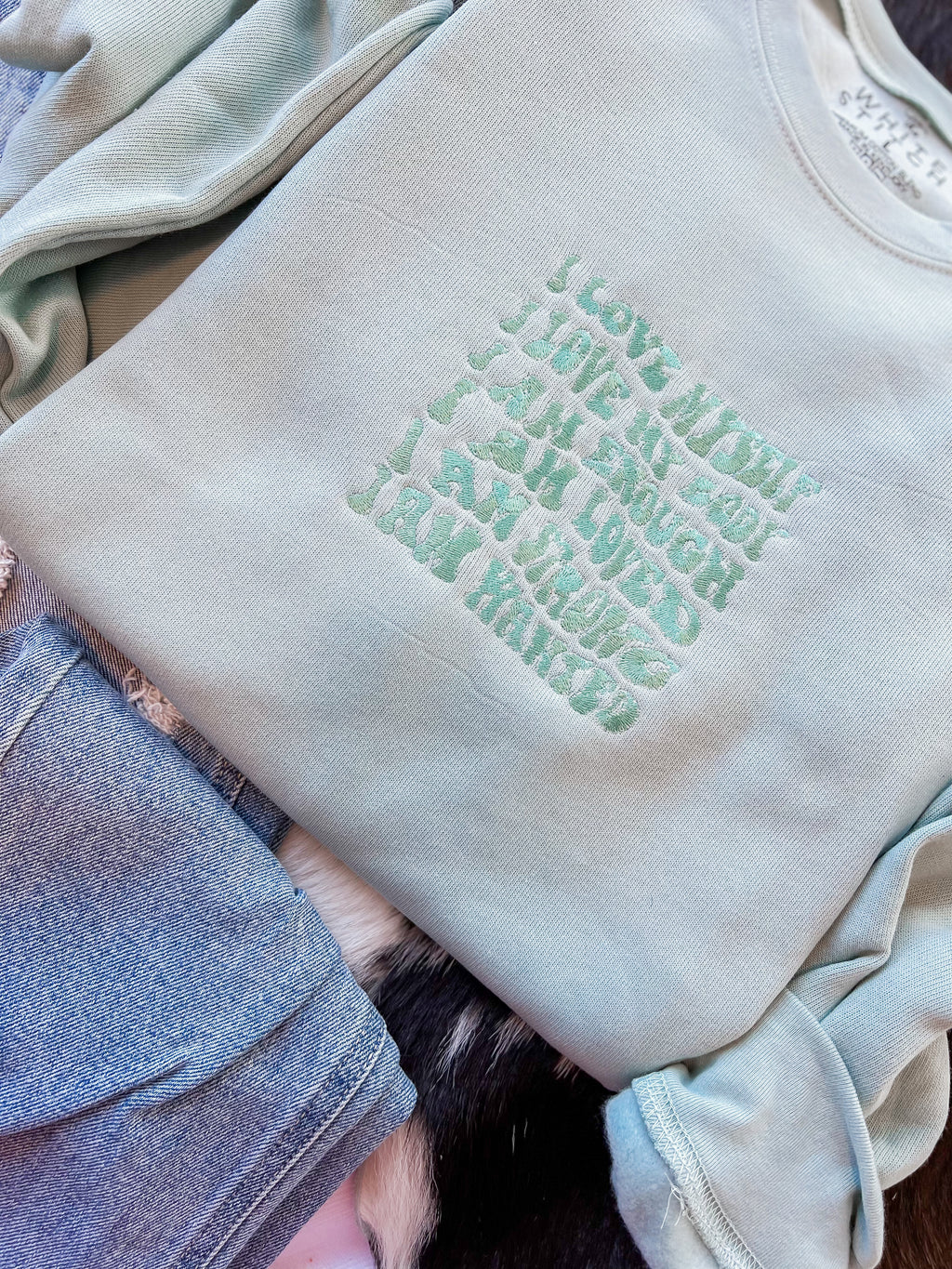 Positive Affirmations Sweatshirt | Teal