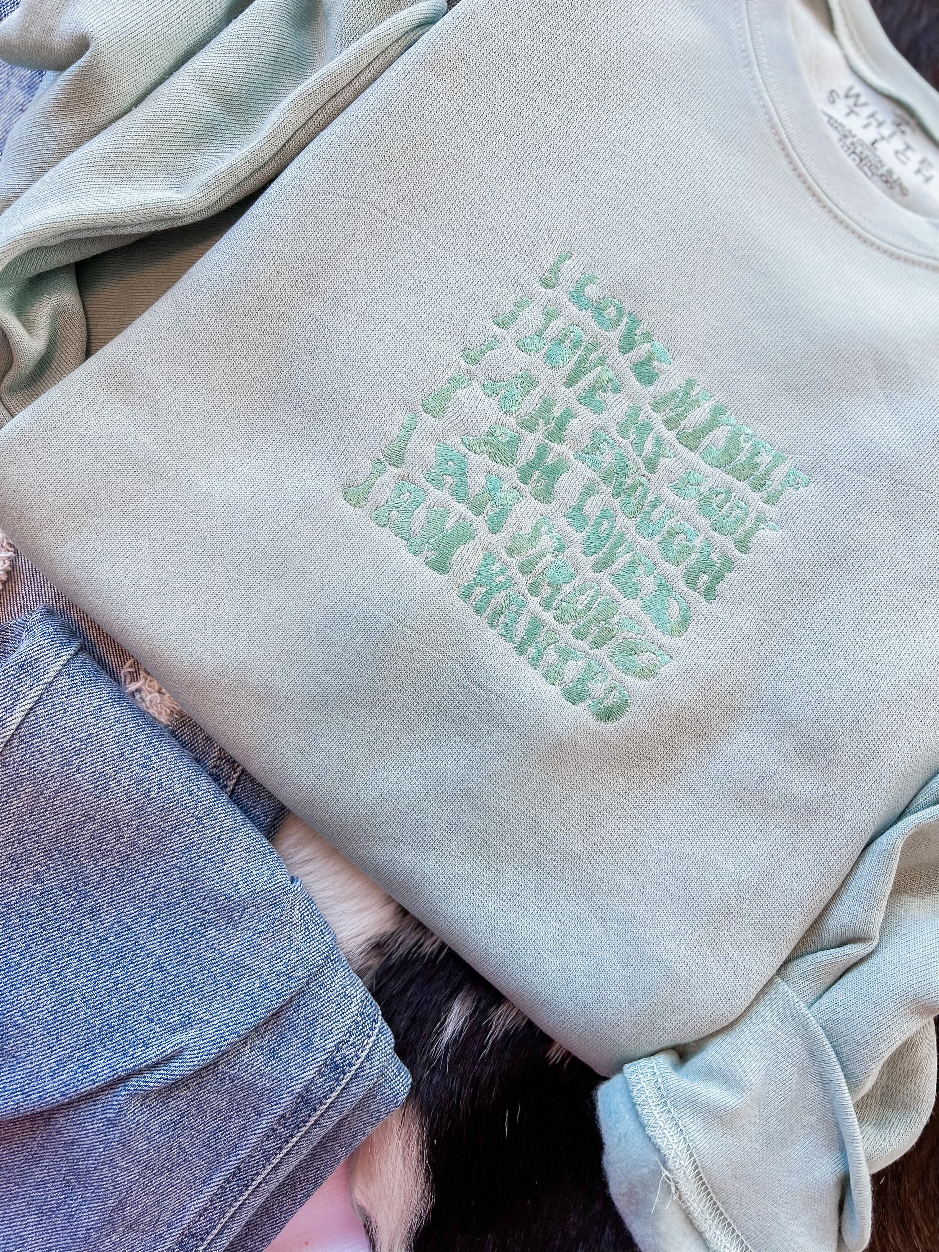 Positive Affirmations Sweatshirt | Teal
