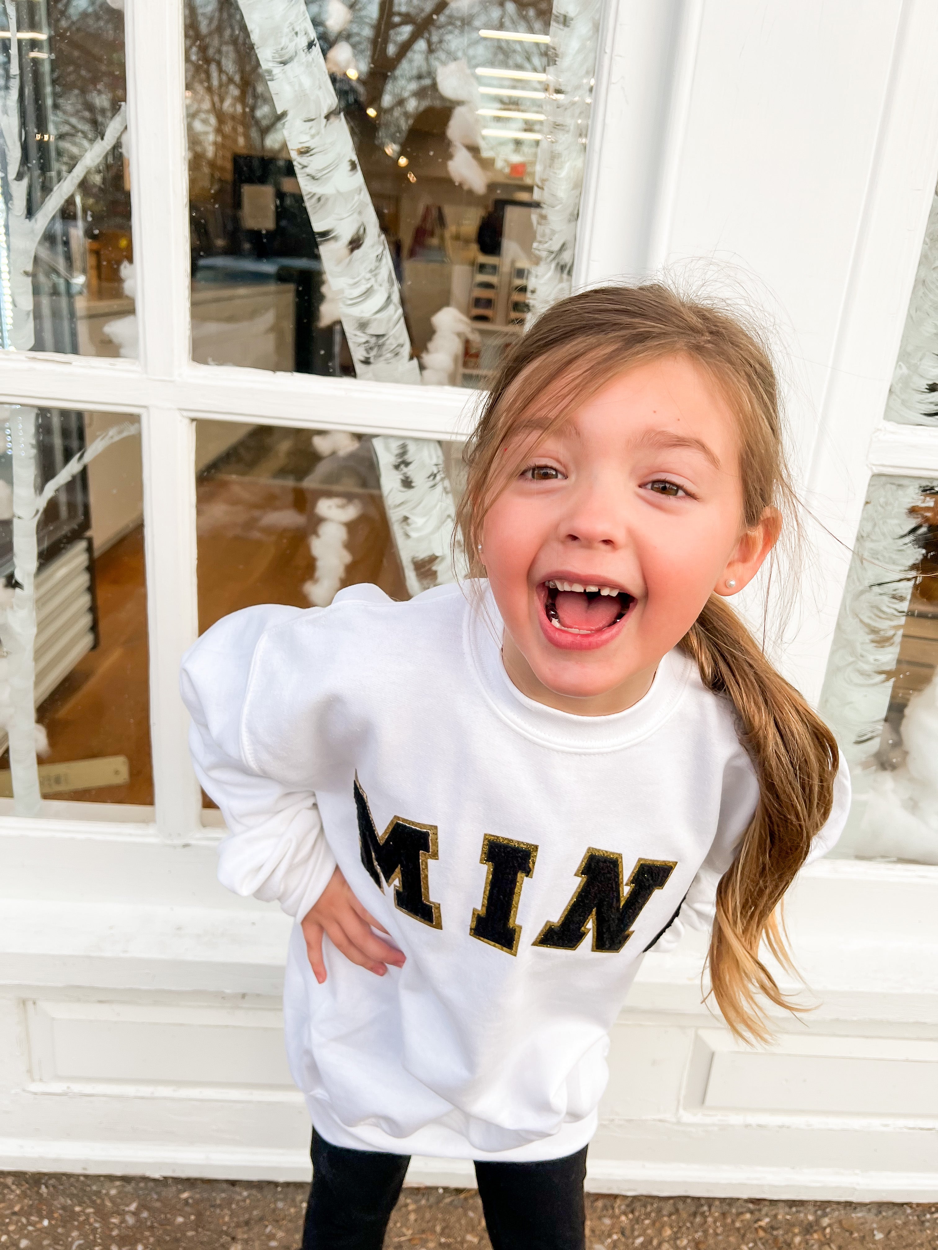 Mama and Mini Chenille Sweatshirt | White
