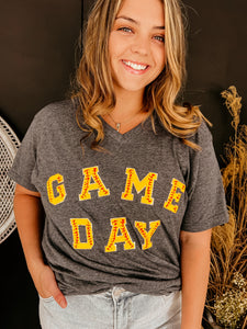 Softball Game day  Chenille Patch Tee