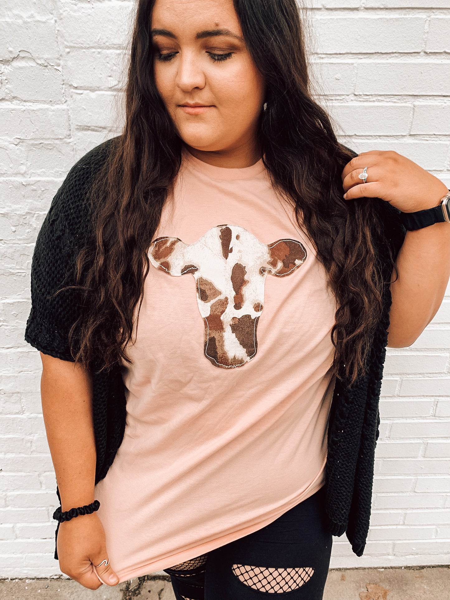 Peaches Cow | Handmade Tee Shirt