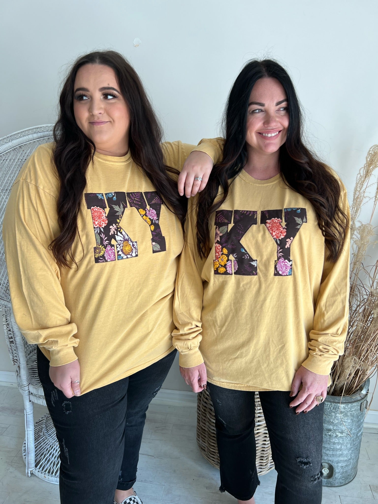 Mustard Long Sleeve State Tee