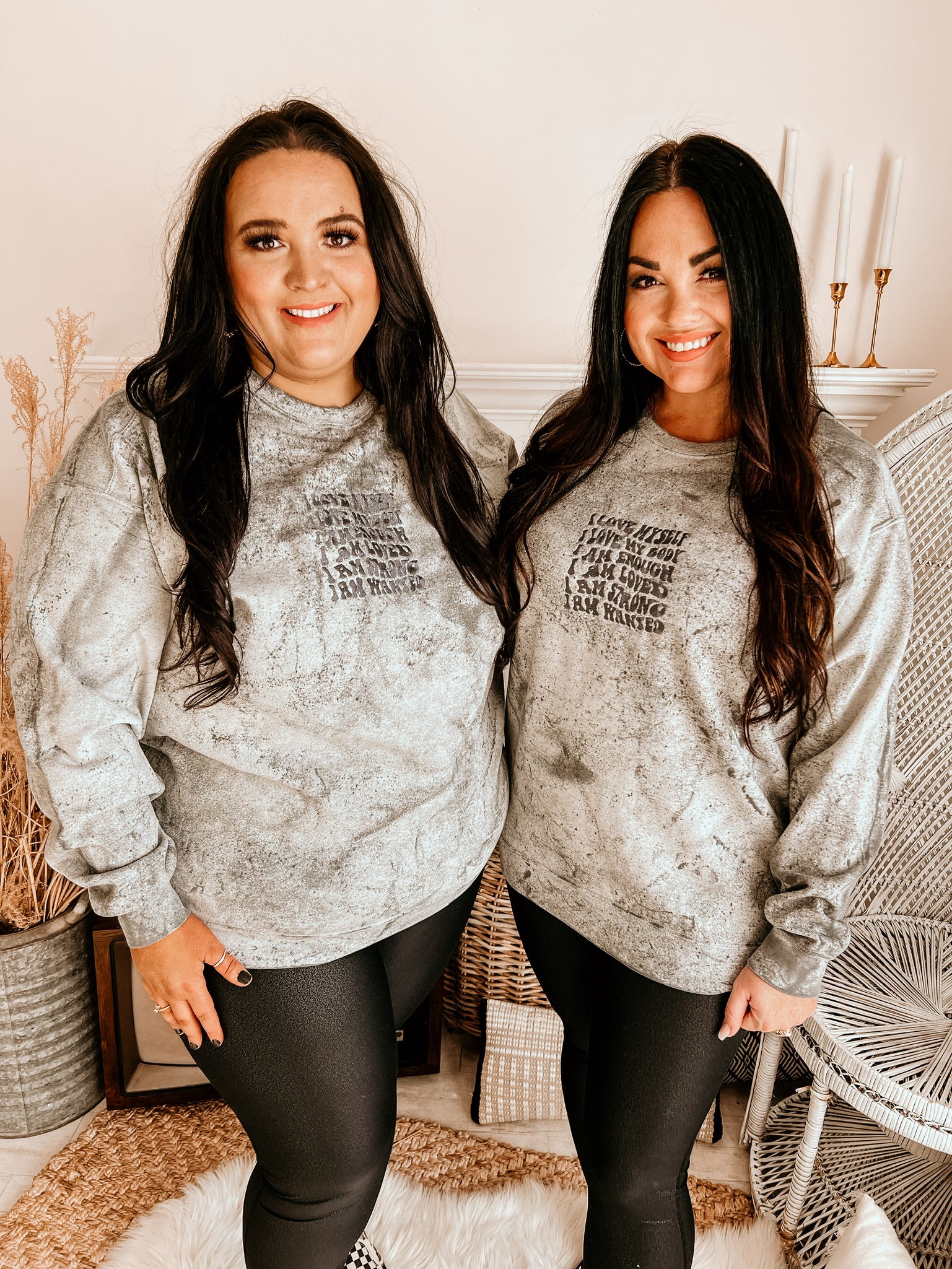 Positive Affirmations Sweatshirt | Marble
