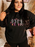 Line Dancing Skeletons Handmade | Black