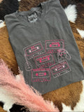 Pink Country Music Cassetts Tee