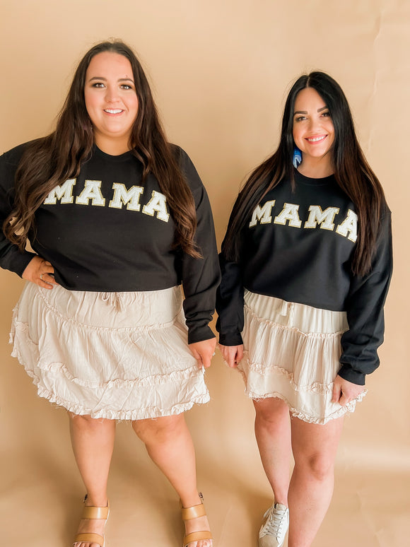 Mama and Mini Chenille Sweatshirt | Black