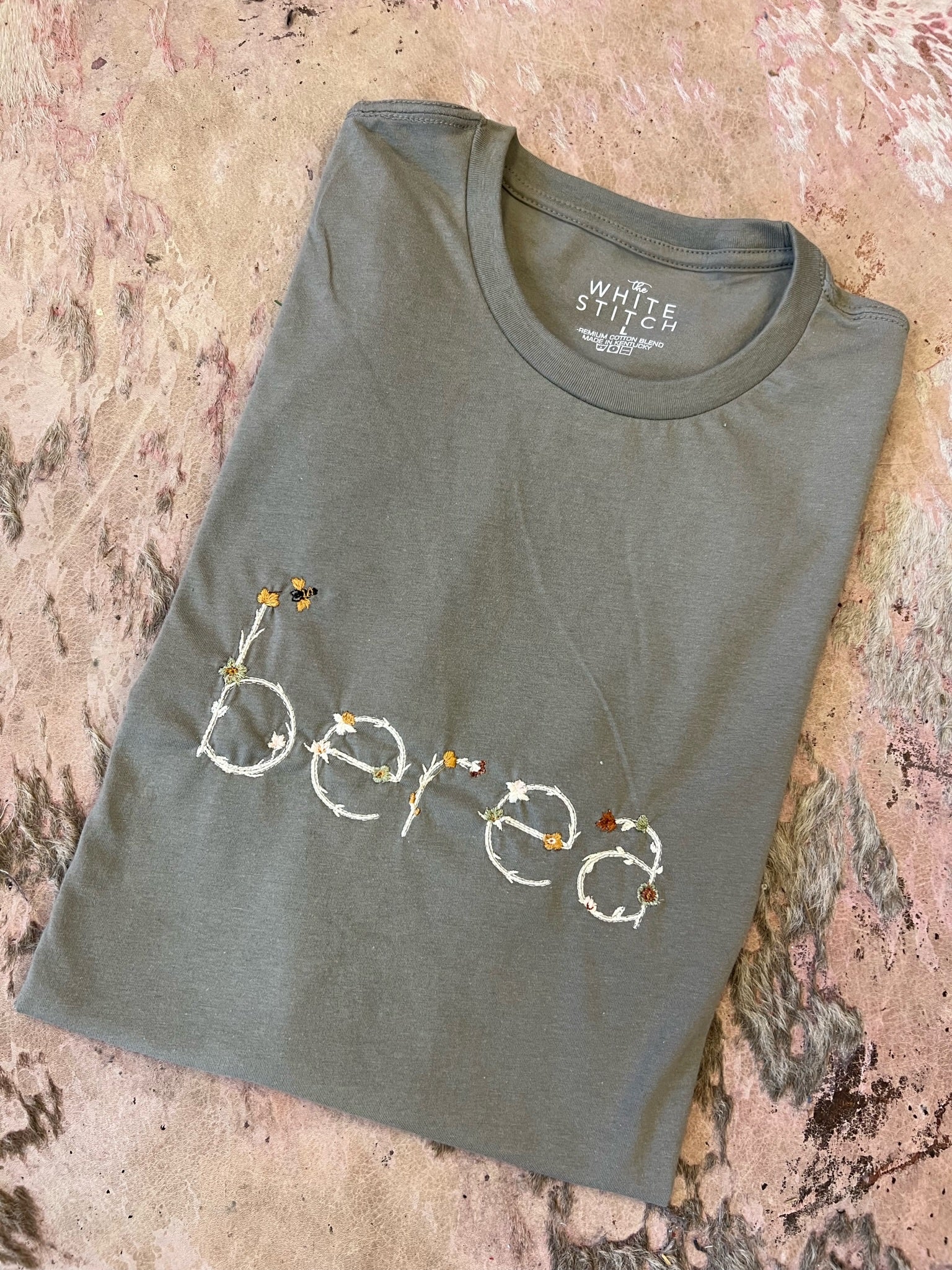 Floral City Embroidered Tee | Customizable