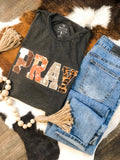 PRAY | Handmade Tee | Grey