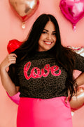 Sequins Love Black Cheetah Tee