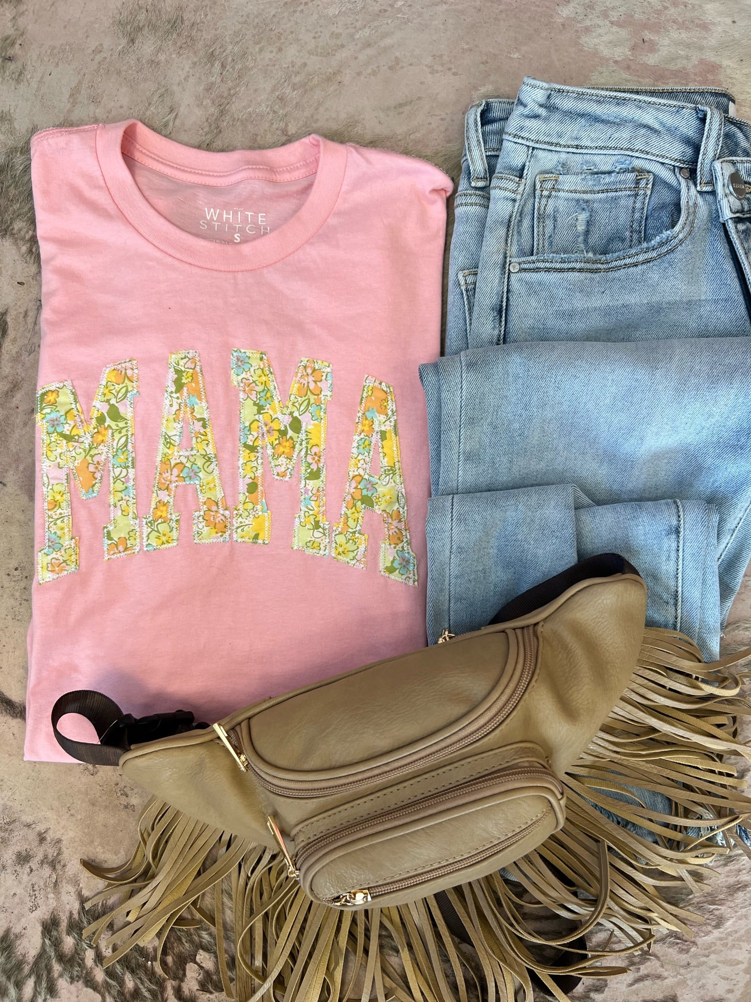 Ditzy Floral Mama Handmade Tee