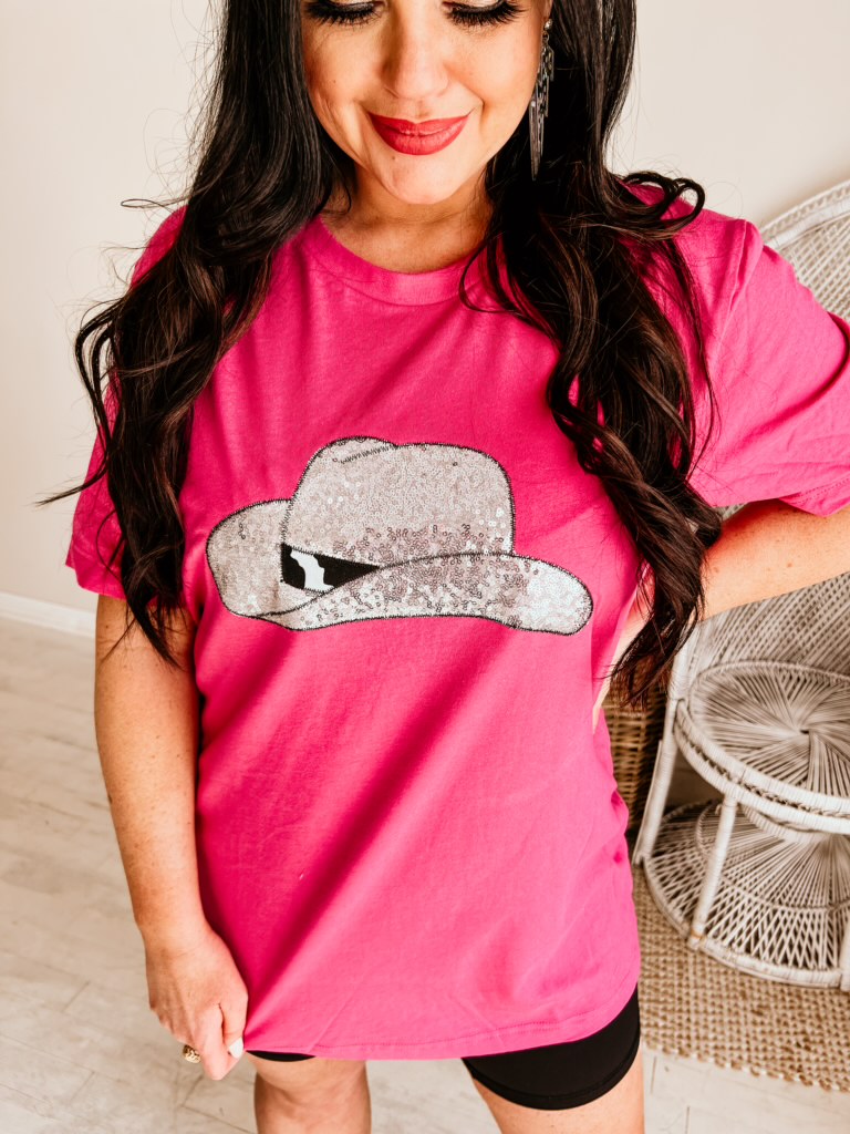 Rhinestone Cowgirl Hat | Handmade Tee