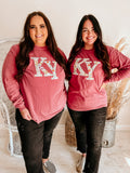 Dusty Rose Long Sleeve State Tee