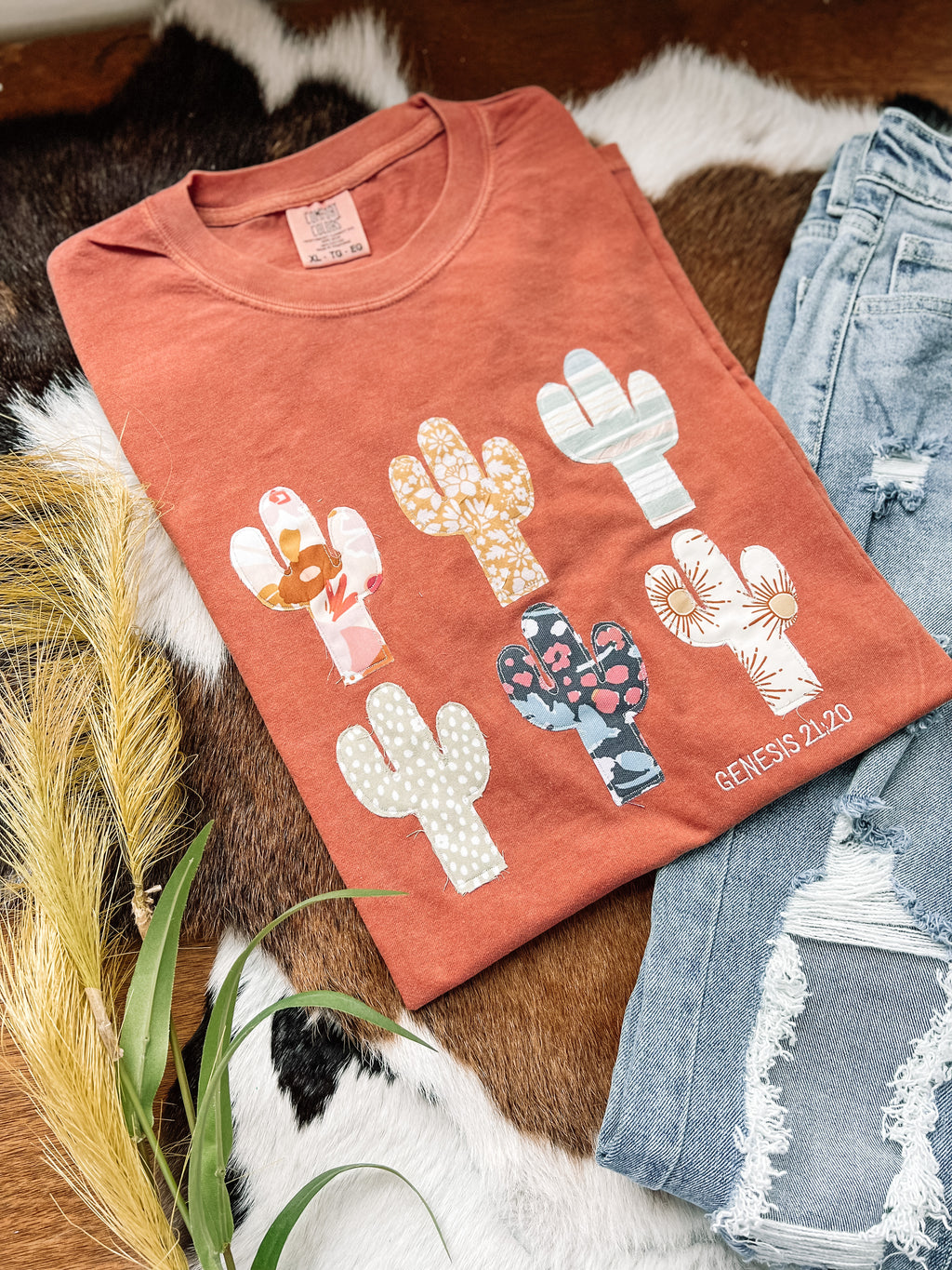 Cactus Handmade Applique Tee