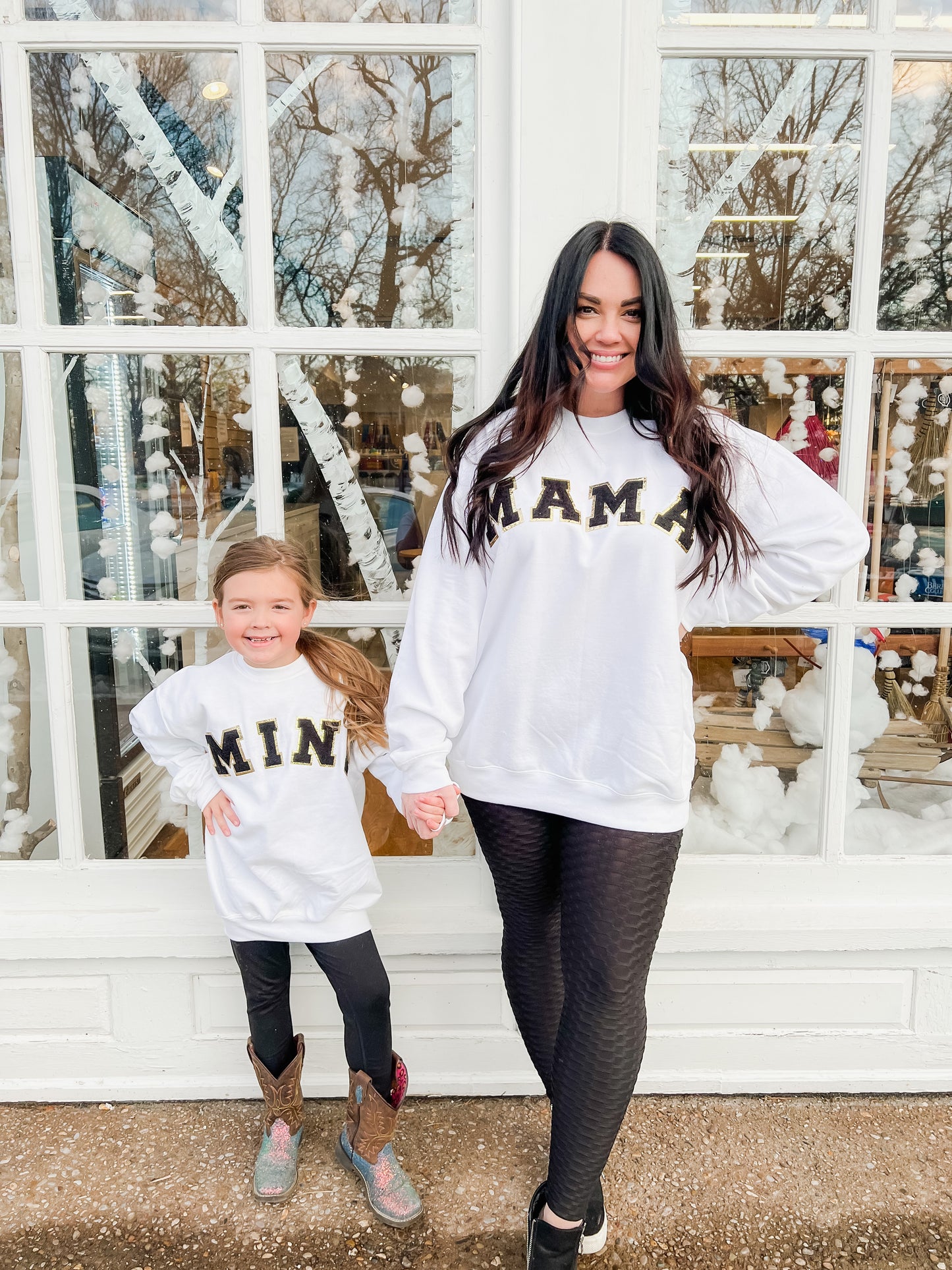 Mama and Mini Chenille Sweatshirt | White