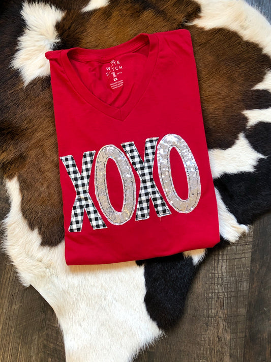 XOXO | RED | Handmade Applique Tee