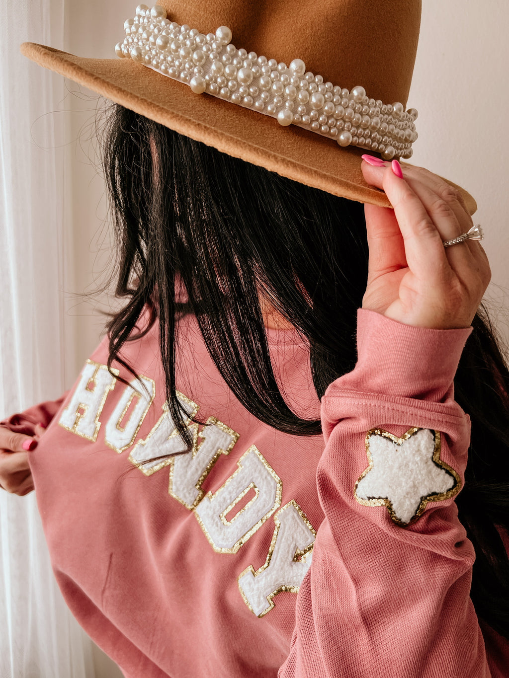 HOWDY Chenille Patch Sweatshirts 3 Colors