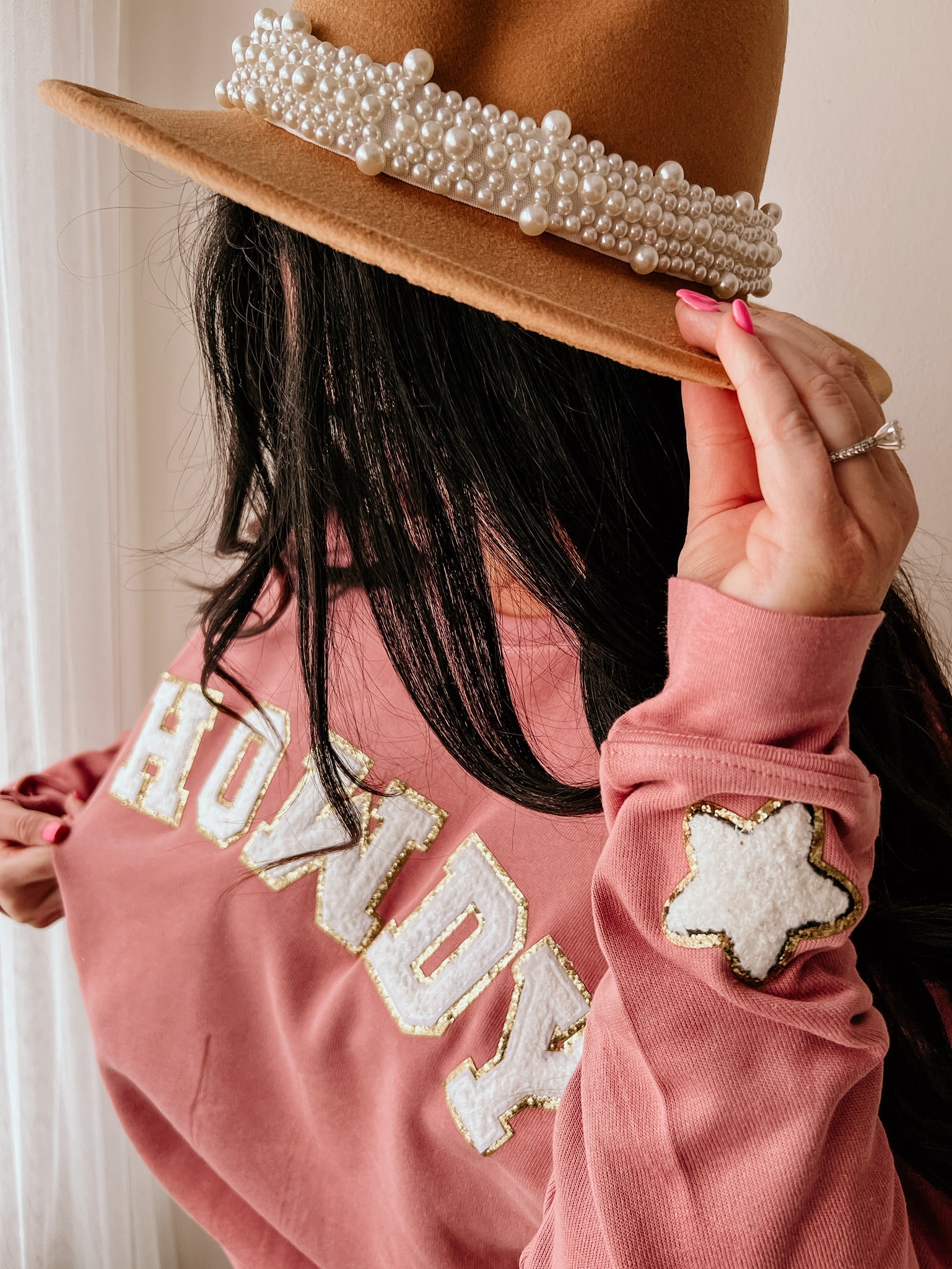 HOWDY Chenille Patch Sweatshirts 3 Colors