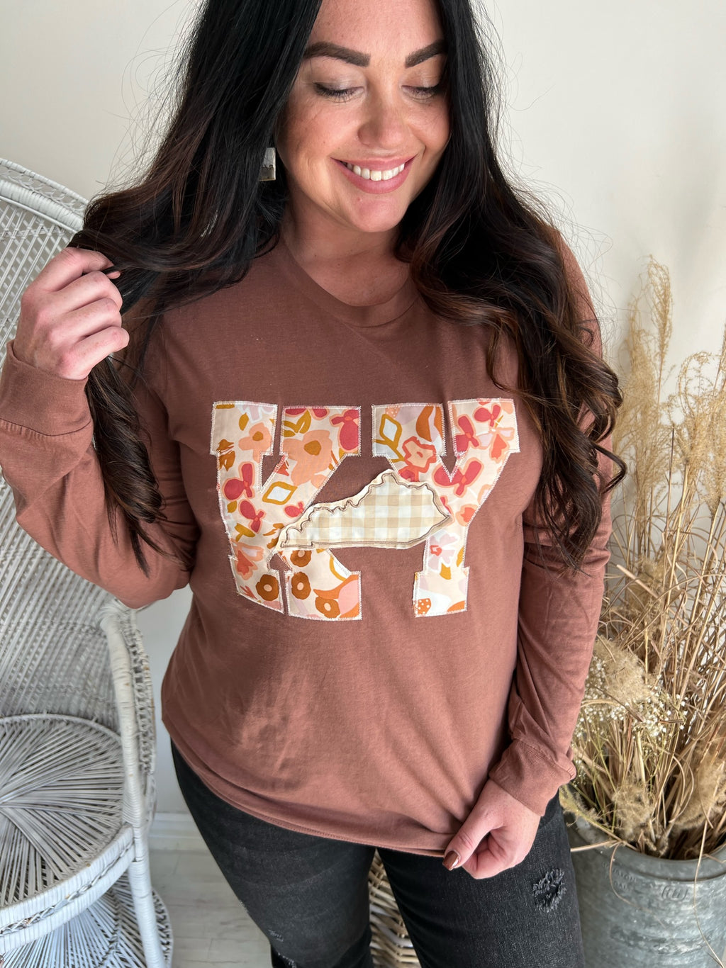 Chestnut Mauve Long Sleeve State Tee