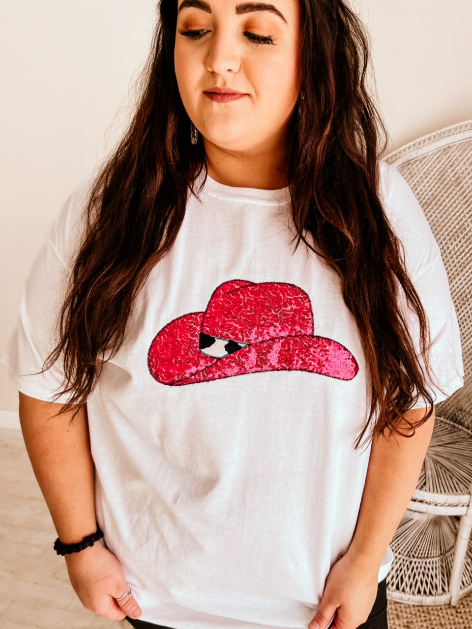 Rhinestone Cowgirl Hat | Handmade Tee