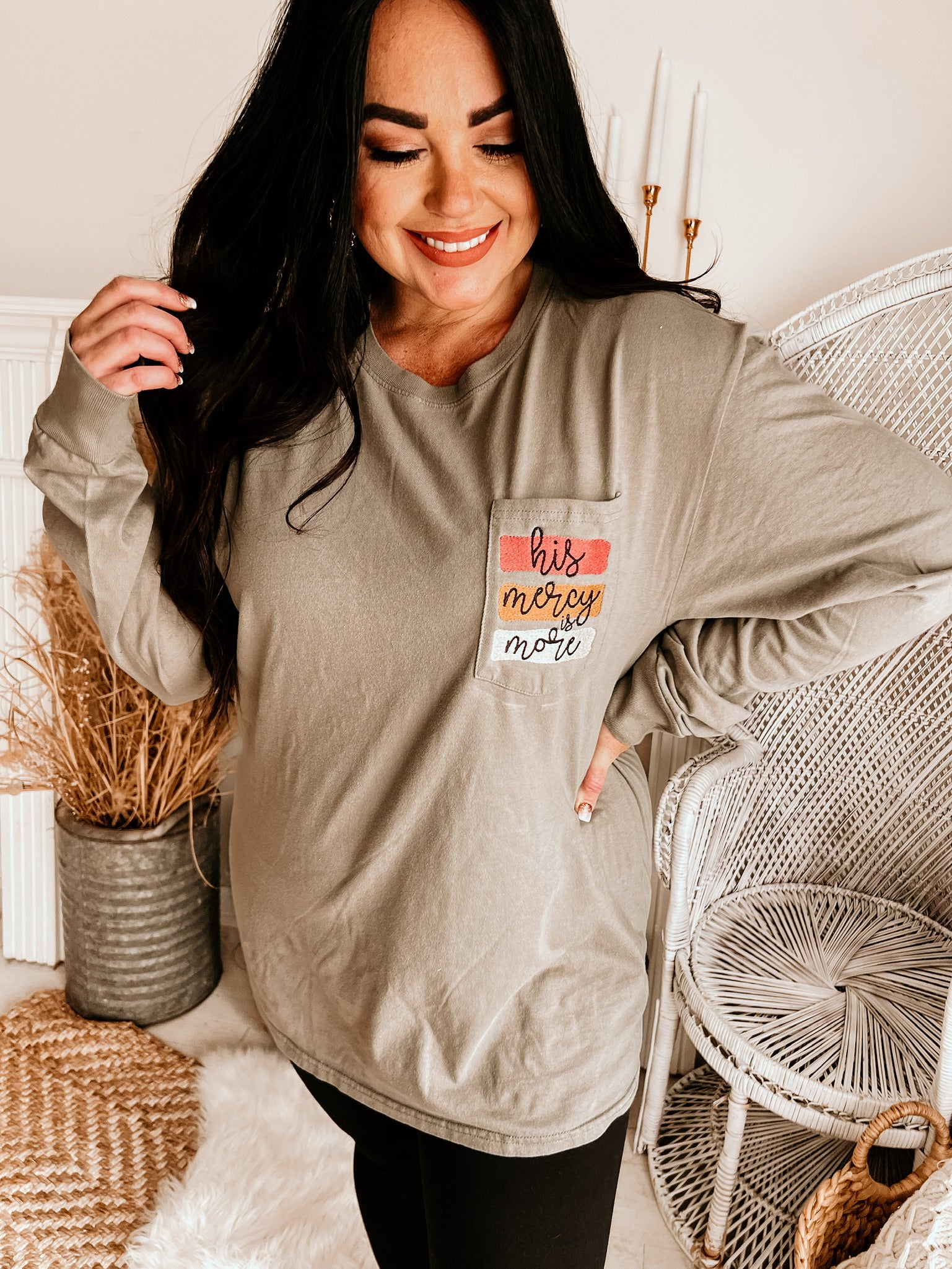 His Mercy is More | Handmade Long Sleeve Tee